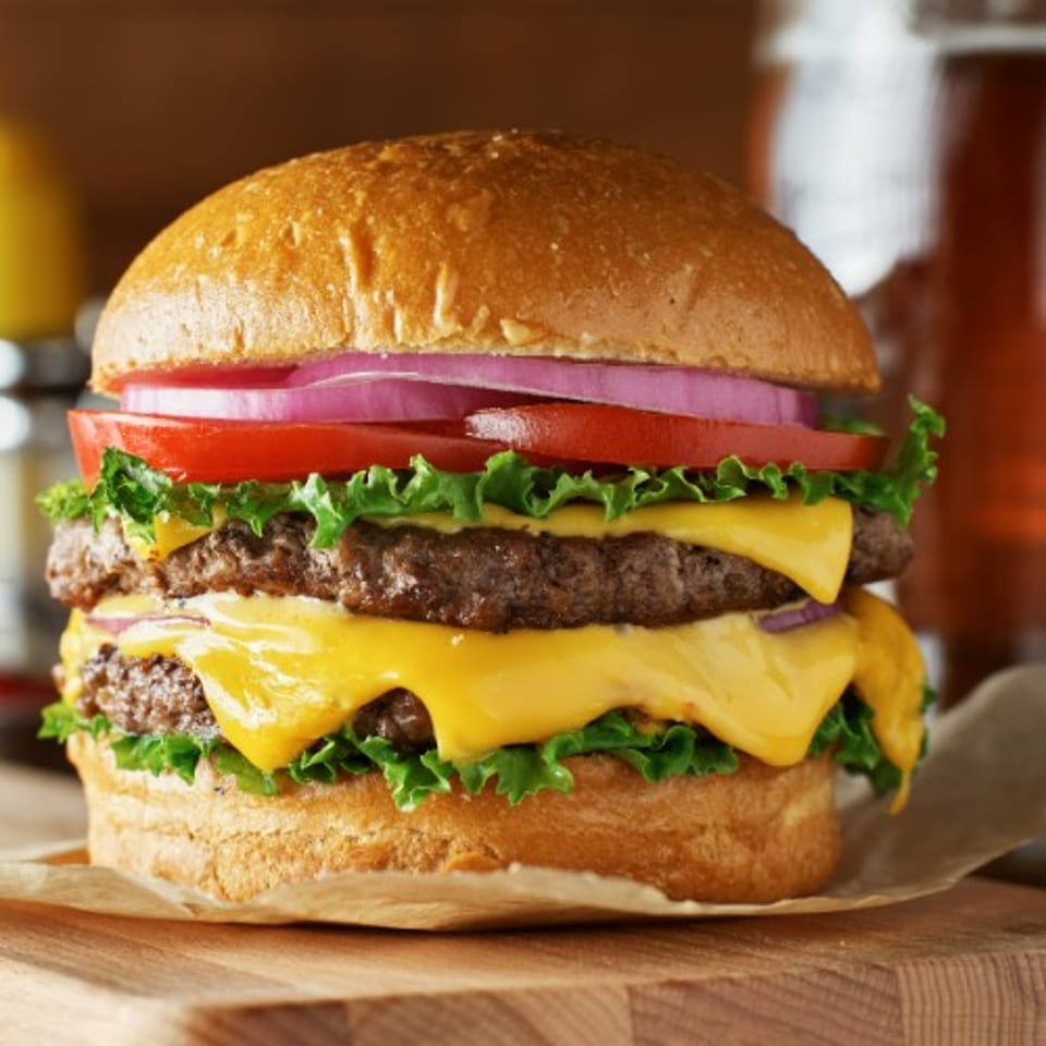 Indulge in Our Double Cheeseburger