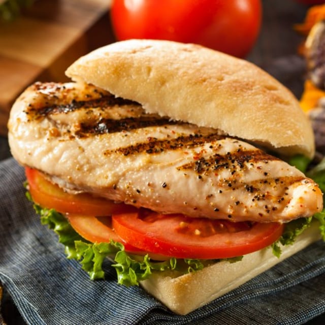 Grilled Chicken Breast on a Bun.