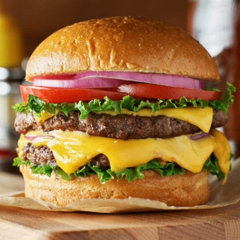 Indulge in Our Double Cheeseburger
