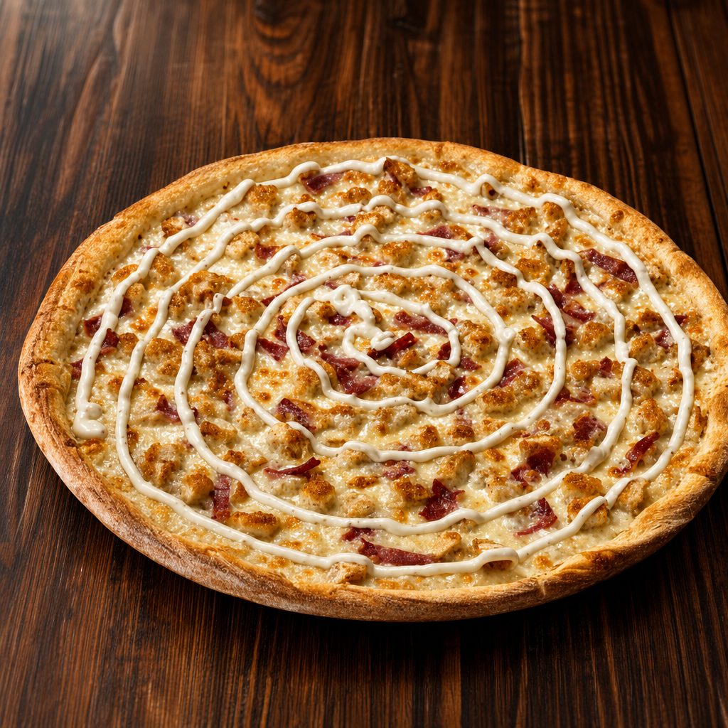 Chicken Bacon Ranch Pizza.