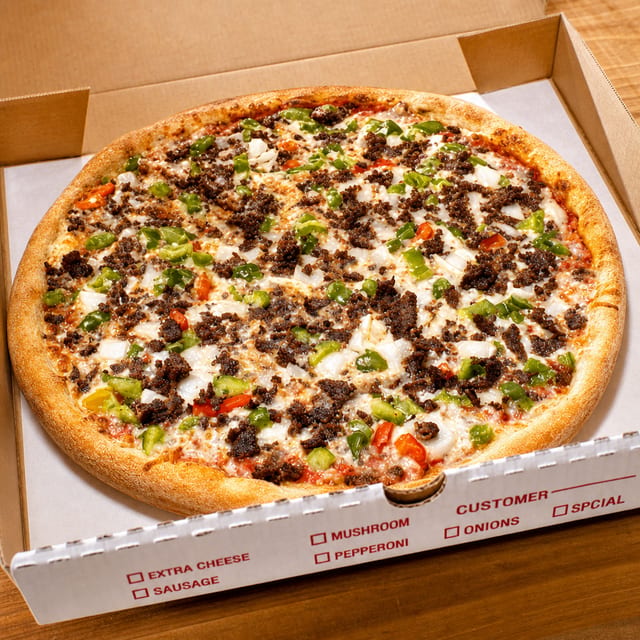 Philly Cheesesteak Pizza.